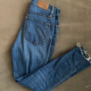 Madewell Size 26 High Rise Button Fly Skinny Jean